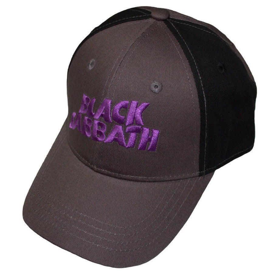 Black Sabbath – Unisex Baseball Cap: Wavy Logo (Black & Charcoal Grey) (2‑Tone)