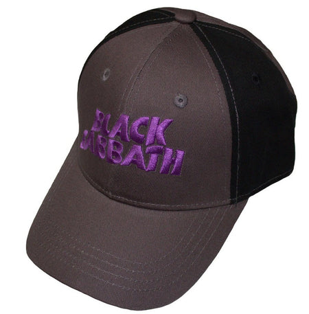 Black Sabbath – Unisex Baseball Cap: Wavy Logo (Black & Charcoal Grey) (2‑Tone)