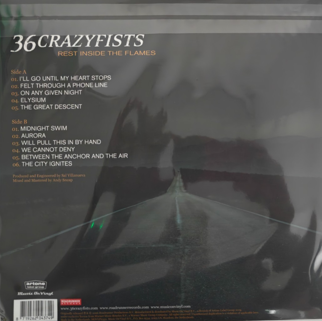 36 Crazyfists Rest Inside The Flames LP Album vinyl record 2026 Remastered 180g