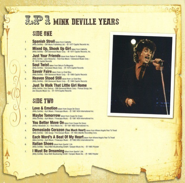 Willy DeVille & Mink DeVille – Collected (1976-2 LP Album vinyl record 2 x 180g