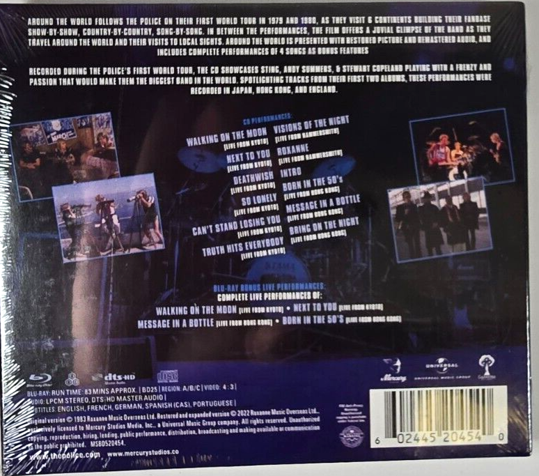 The Police Around The World Restored & Expanded CD and Blu Ray  in Digipak