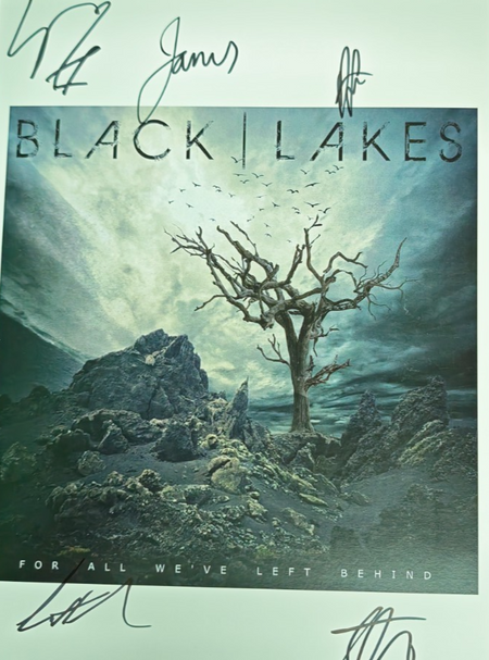 Black Lakes Hand Signed presentation A4 on glossy print Autograph