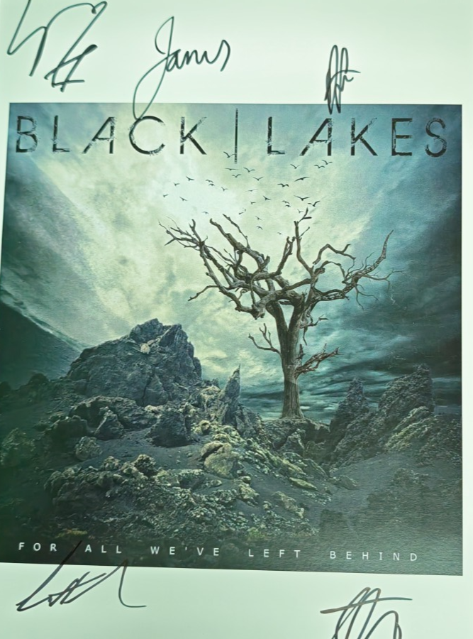 Black Lakes Hand Signed presentation A4 on glossy print Autograph
