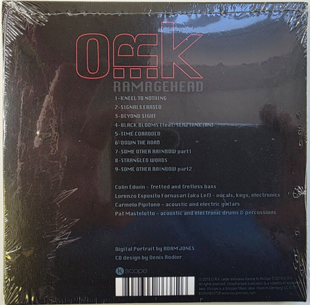 O.R.k. – Ramagehead CD album 2022 in digipak prog rock on Kscope