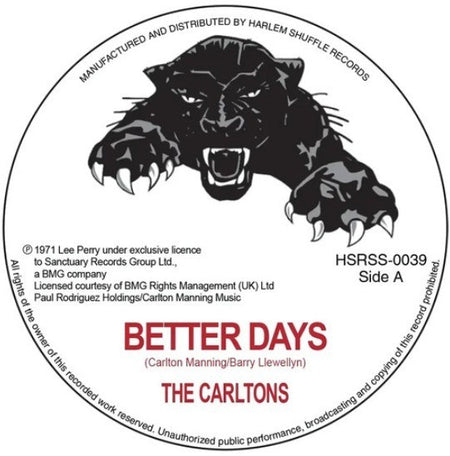The Carltons / Lee Perry Better Days / Station Underground News 7" Vinyl Record