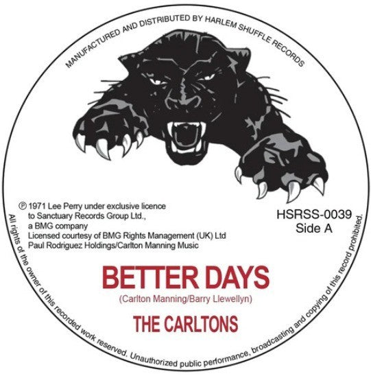 The Carltons / Lee Perry Better Days / Station Underground News 7" Vinyl Record