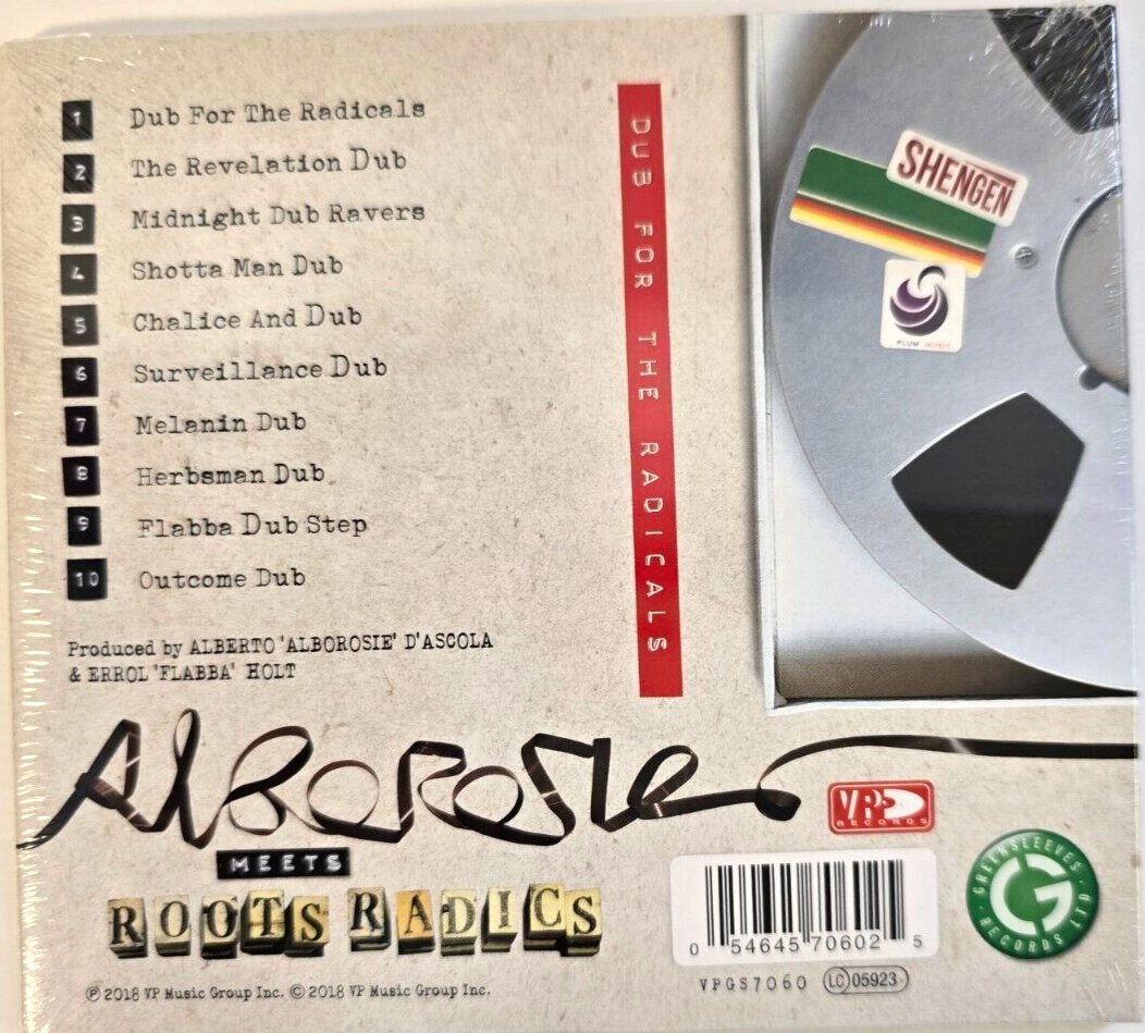 Alborosie Meets Roots Radics ; Dub For The Radicals CD Album in digipak 2019