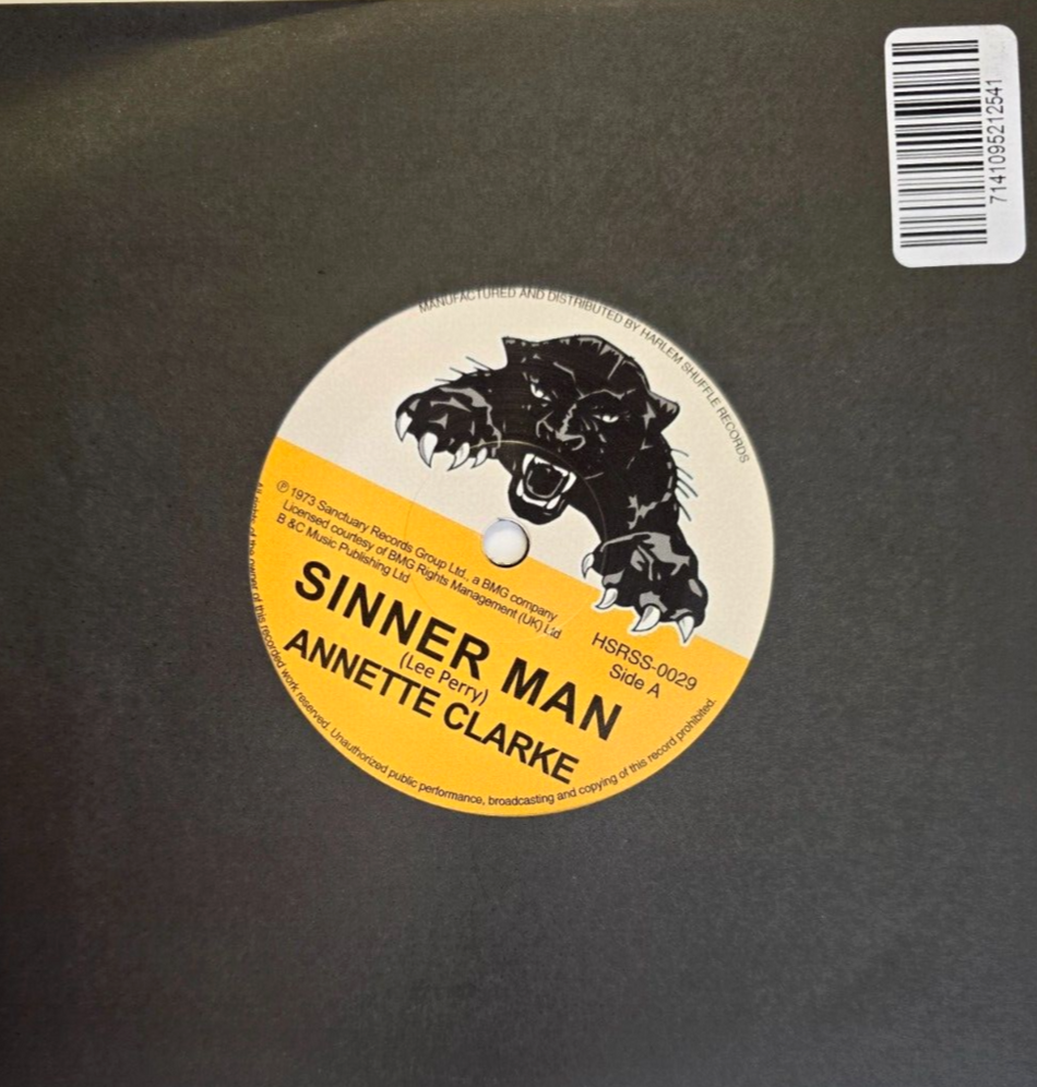 Annette Clark  Lee Perry – Sinner Man 7" vinyl record 2024 limited edition