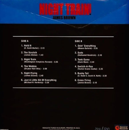James Brown Night Train! Mighty Instrumentals LP Album vinyl record 2024 Red