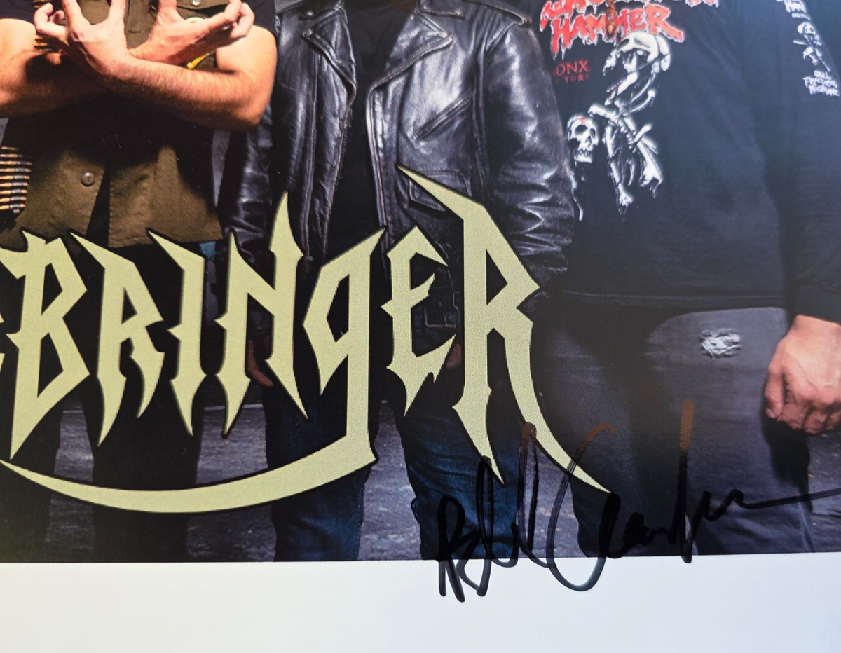 Warbringer HAND Signed presentation size A4 on glossy print By the band