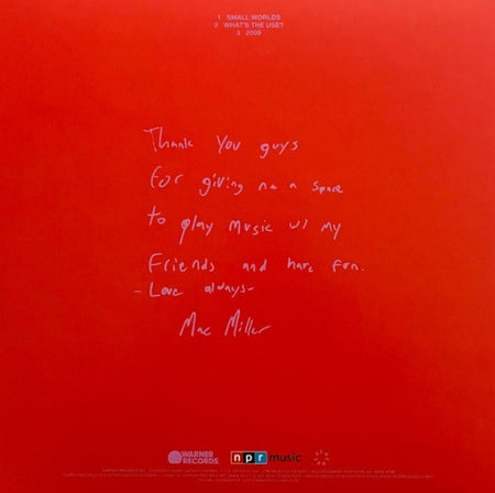 Mac Miller  NPR Music Tiny Desk Concert 12" Vinyl Record Limited Blue Etched