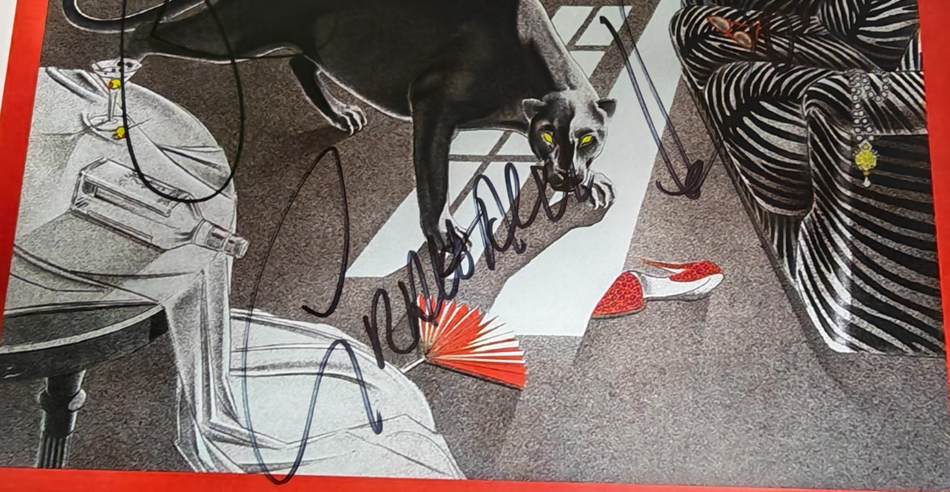Alcatrazz Hand Signed presentation A4 on glossy print Autograph by band