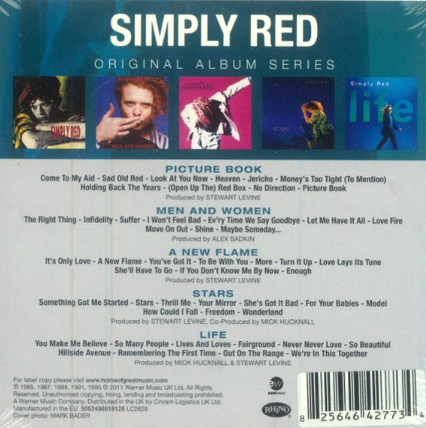 Simply Red  Original Album Classics CD Boxset 5 Disc Set on Rhino 2011 reissue