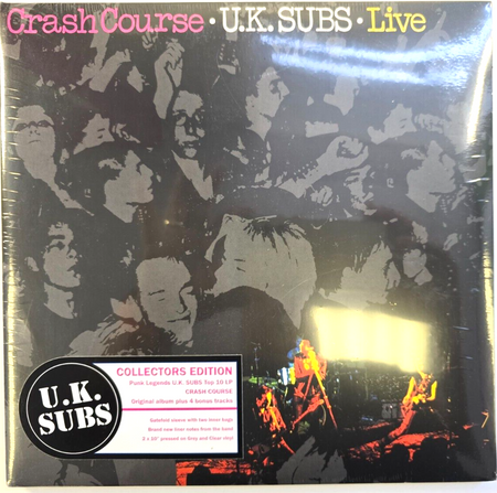 UK Subs Crash Course 2 X 10"vinyl record limited grey & clear punk 2019 on Demon