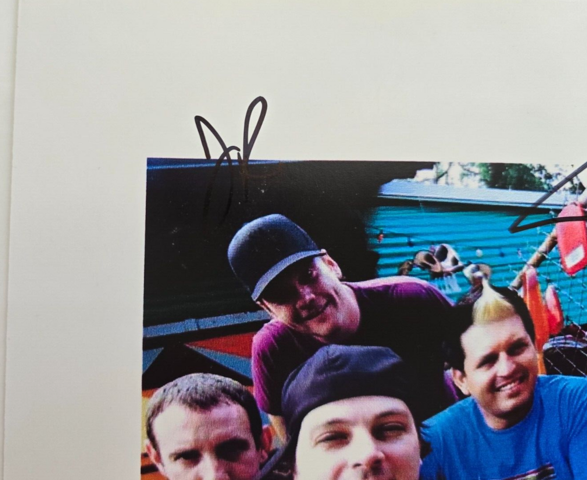 Less than Jake Hand Signed presentation A4 on glossy print by Band Members