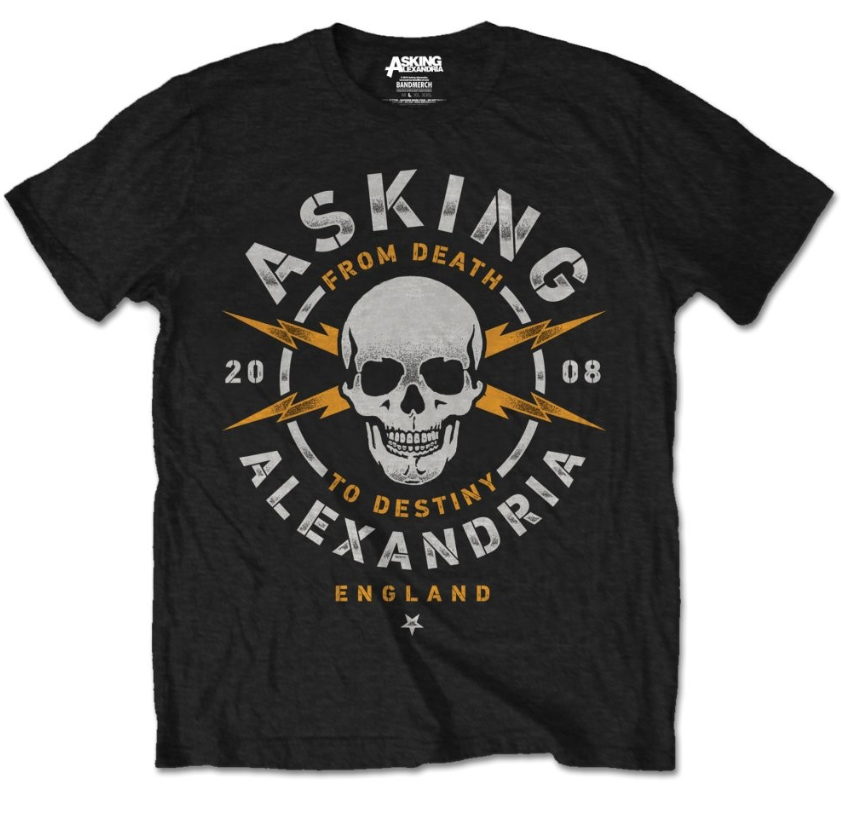Asking Alexandria Danger XL unisex T shirt official black metalcore merch.