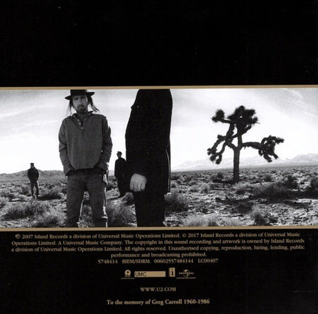 U2 -The Joshua Tree CD album 2017 remastered reissue on Island