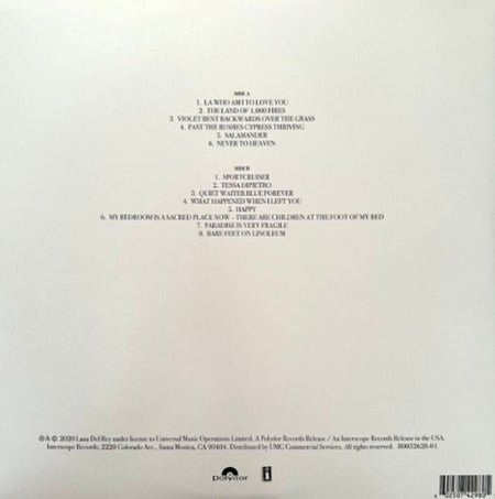 Lana Del Rey Violet Bent Backwards Over The Grass LP Album vinyl record 2020