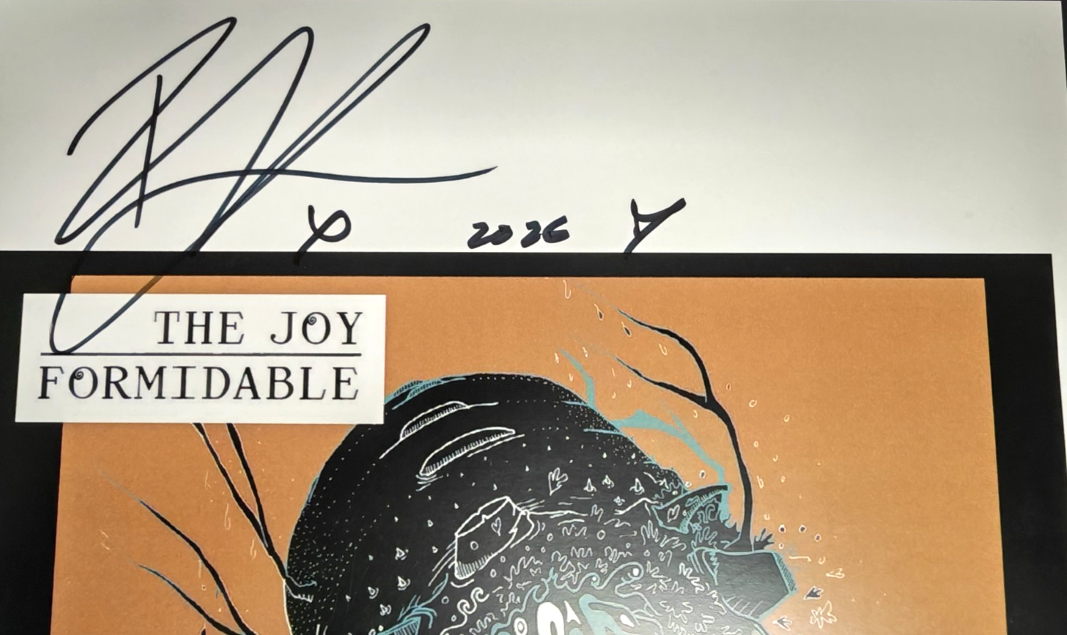 The Joy Formidable Hand Signed presentation A4 on glossy print by Band Members