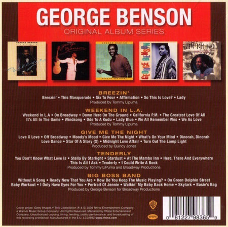 George Benson Original Album Series CD Boxset 5 Disc Set on Rhino 2017