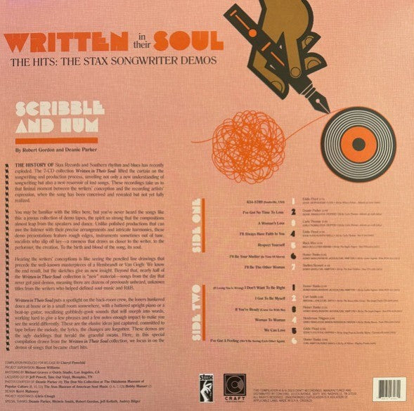 Written In Their Soul The Hits The Stax Songwriter Demos LP Album vinyl record