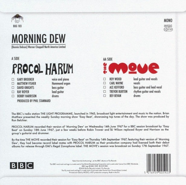 Procol Harum, The Move – Morning Dew At The BBC: 1967 RSD 2019 7" Vinyl record