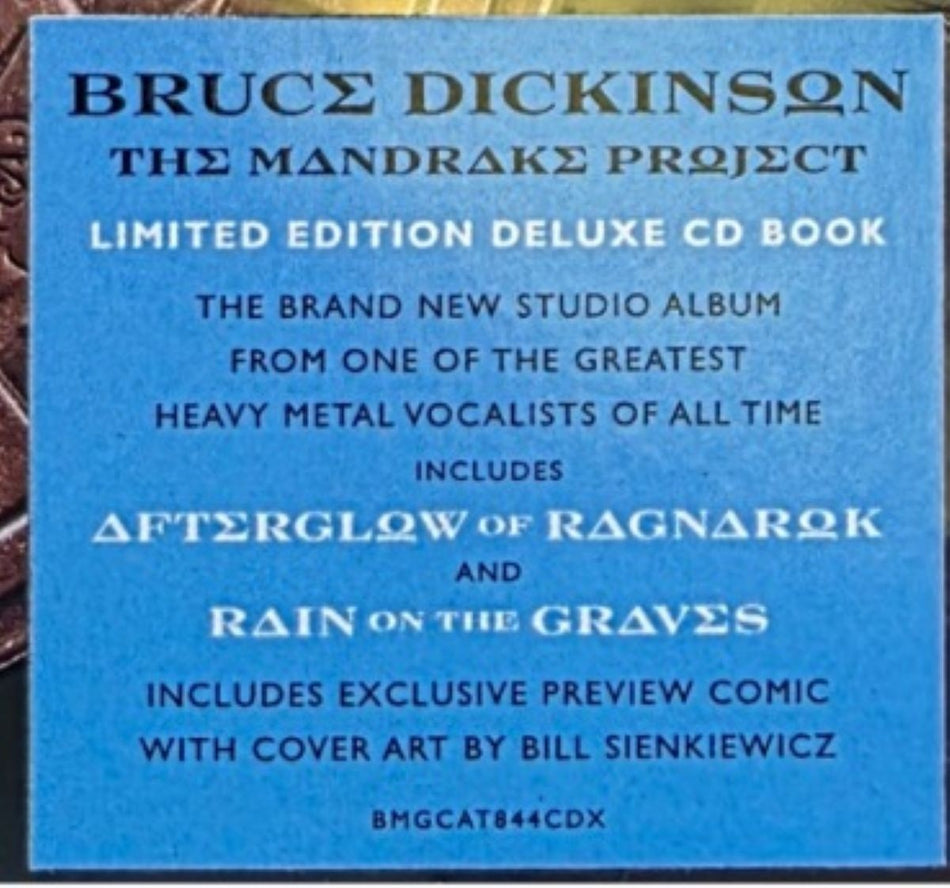 Bruce Dickinson The Mandrake Project Limited Edition Deluxe CD Album 2024 on BMG