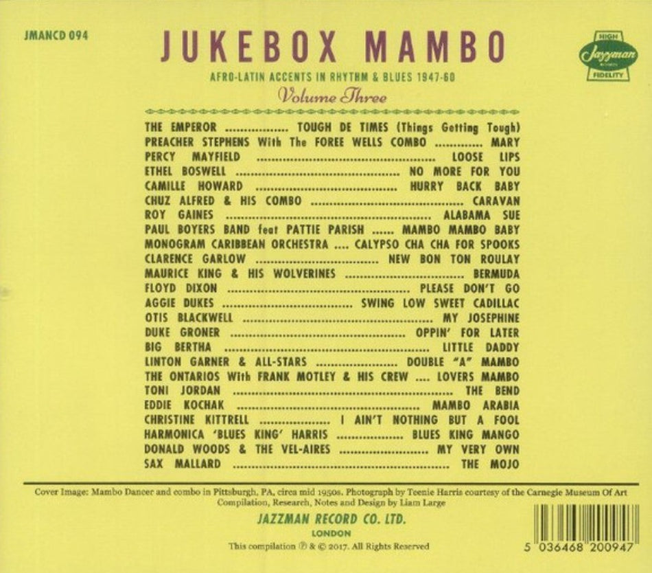 Jukebox Mambo Vol. III CD Album various artists on Jazzman 2017 compilation