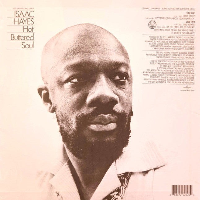 Isaac Hayes Hot Buttered Soul LP Album Vinyl record Remastered reissue on Stax