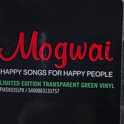 Mogwai Happy Songs For Happy People Vinyl LP Transparent Green