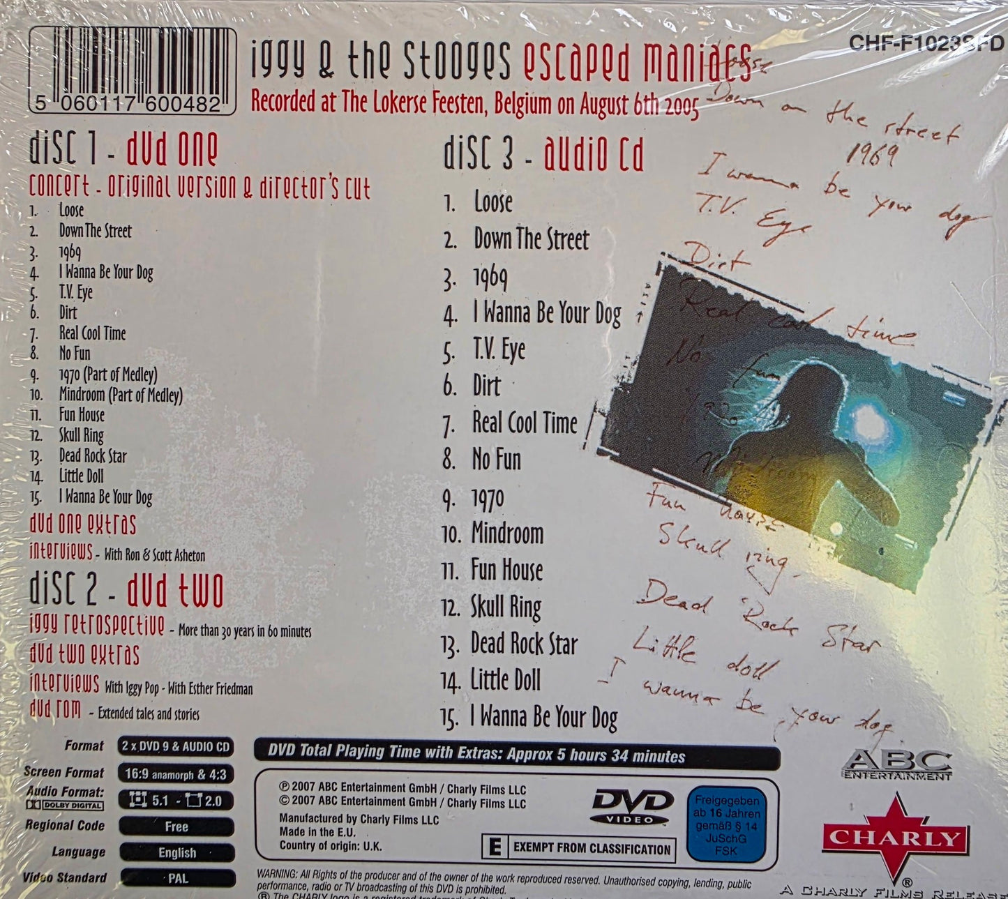Iggy & The Stooges Escaped Maniacs DVD Audio CD