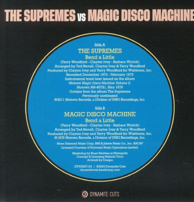 The Supremes vs Magic Disco Machine Bend A Little 7" Vinyl