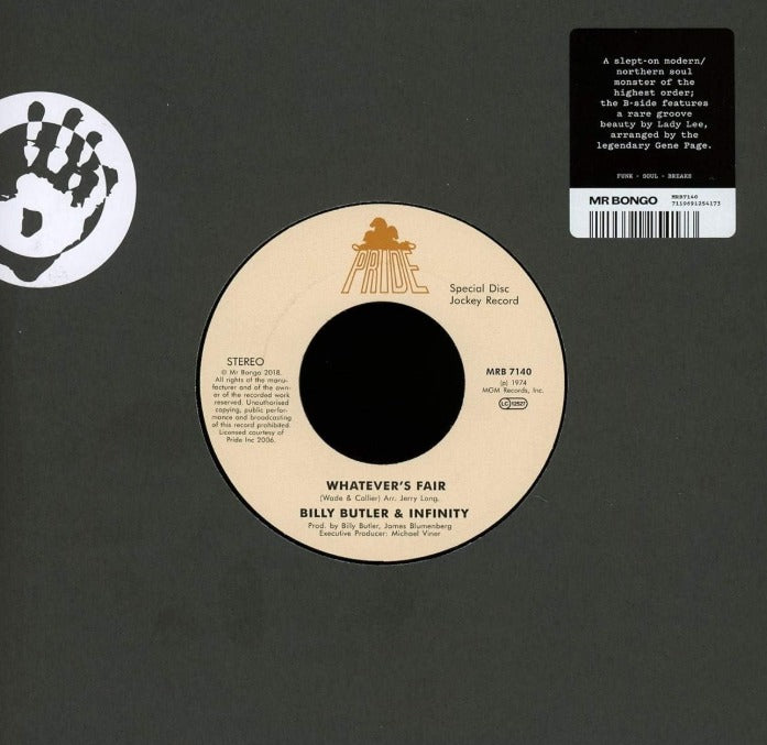 Billy Butler & Infinity / Lady Lee – Whatever's Fair / Simple Things 7" Vinyl