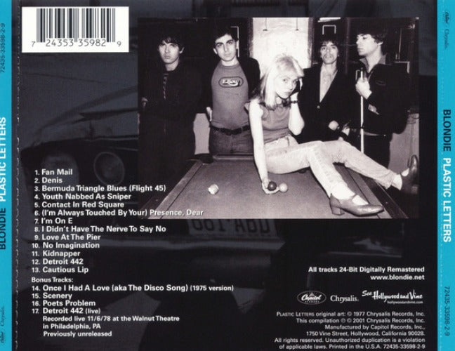 Blondie Plastic Letters CD Album Remastered