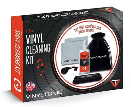 Vinyltonic Vinyl record and stylus Cleaning Kit brush cloth fluid in Bag