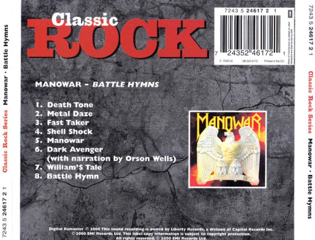 Manowar – Battle Hymns CD Album