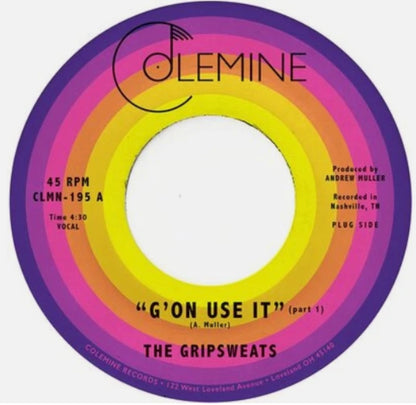 The Gripsweats – G'On Use It  7" Vinyl US Import