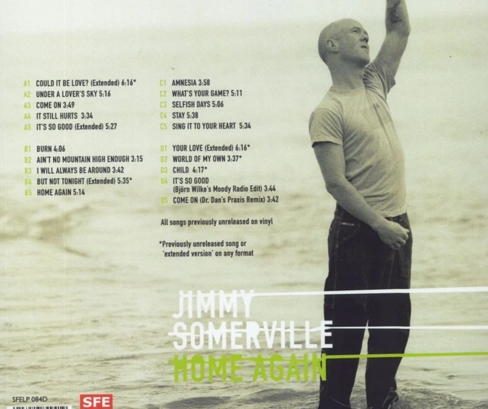 Jimmy Somerville Home Again Double Vinyl LP