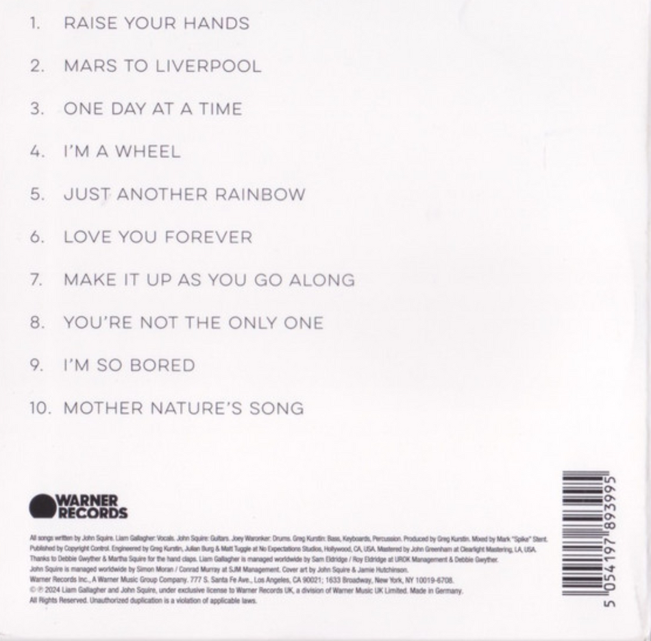 Liam Gallagher John Squire 2024 CD Album