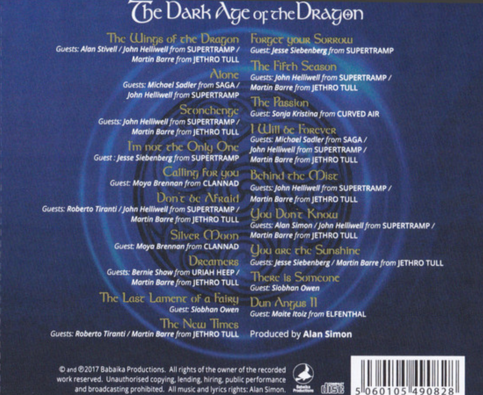 Alan Simon Excalibur Excalibur IV The Dark Age Of The Dragon  CD
