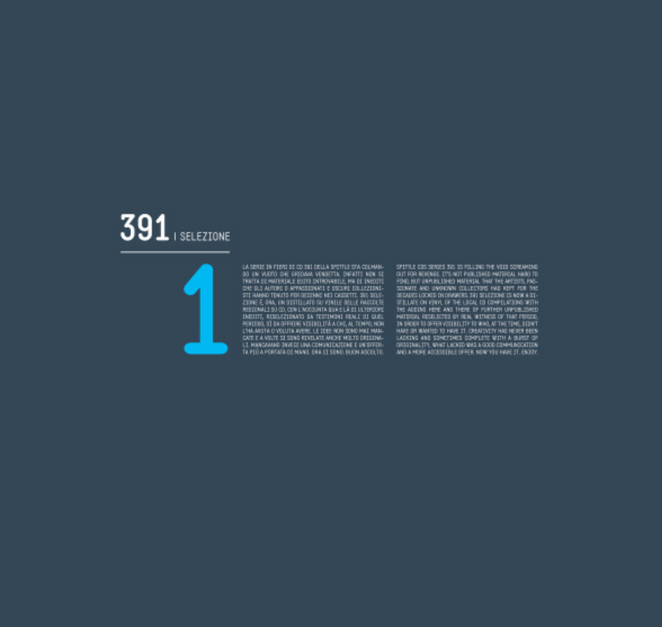 391 | Selezione 1 LP Vinyl LP Compilation 80's Underground
