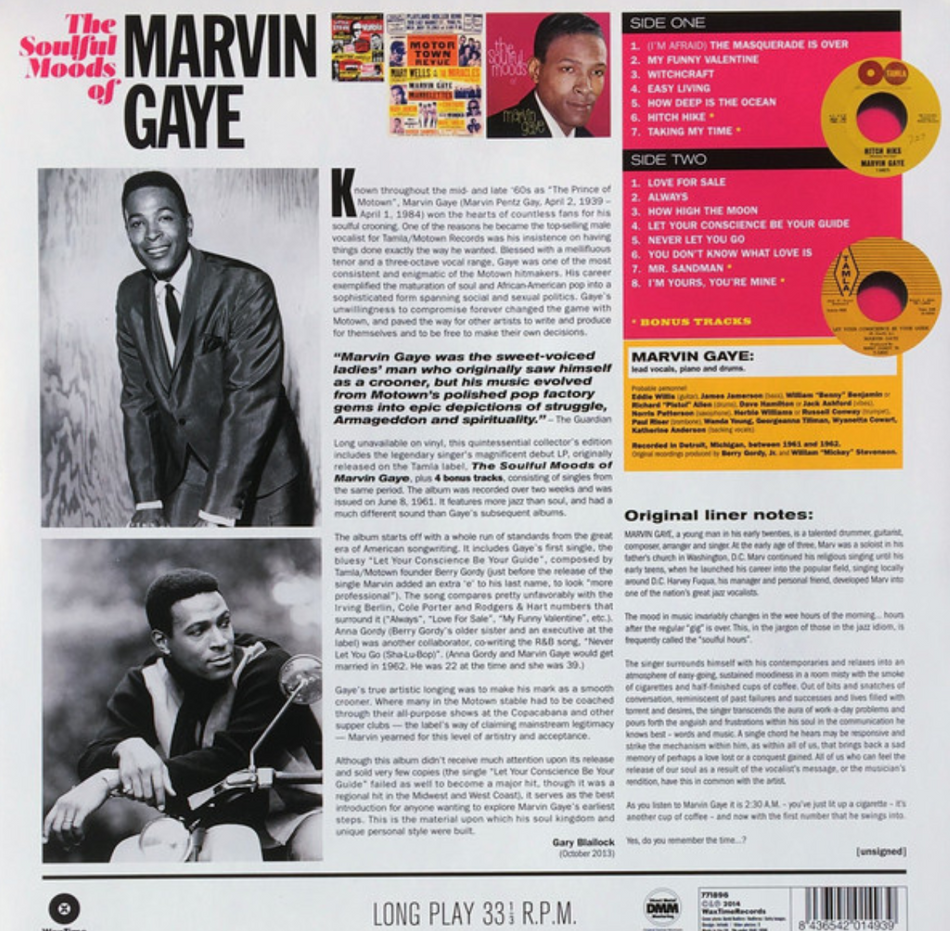 Marvin Gaye The Soulful Moods Of Marvin Gaye Vinyl LP Compilation