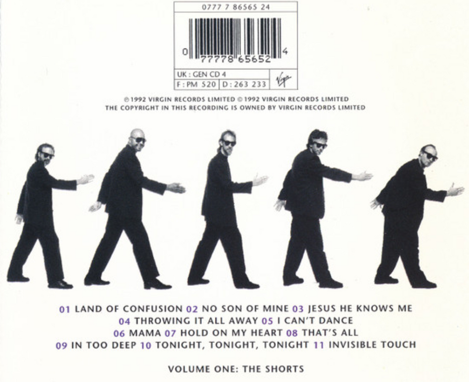 Genesis Live / The Way We Walk Volume One The Shorts CD Album