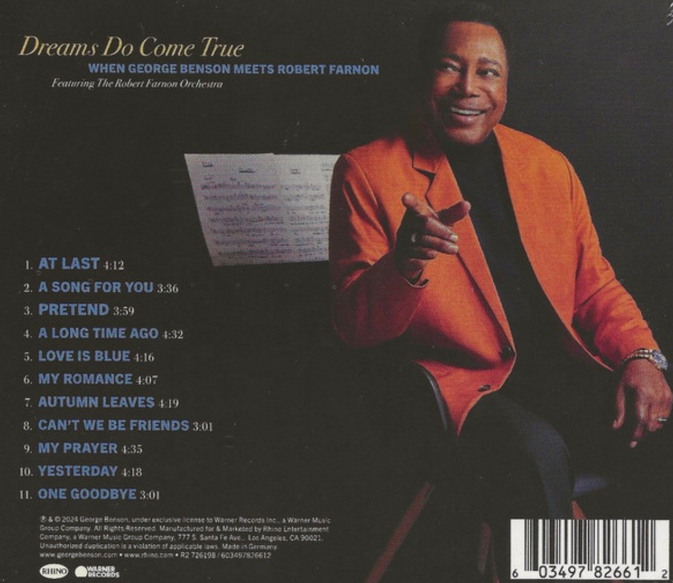 George Benson Featuring Robert Farnon And His Orchestra Dreams Do Come True CD