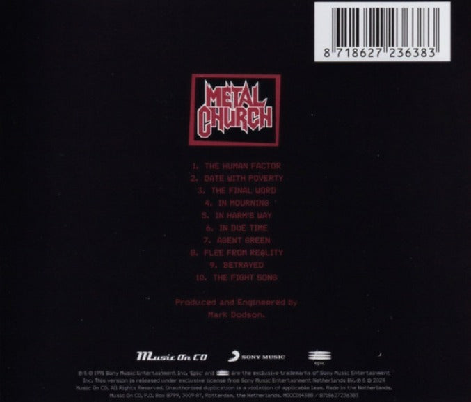 Metal Church The Human Factor CD Album