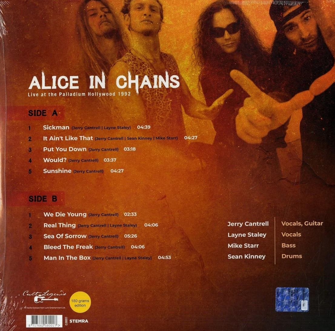 Alice In Chains – Live At The Palladium Hollywood 1992 Vinyl LP