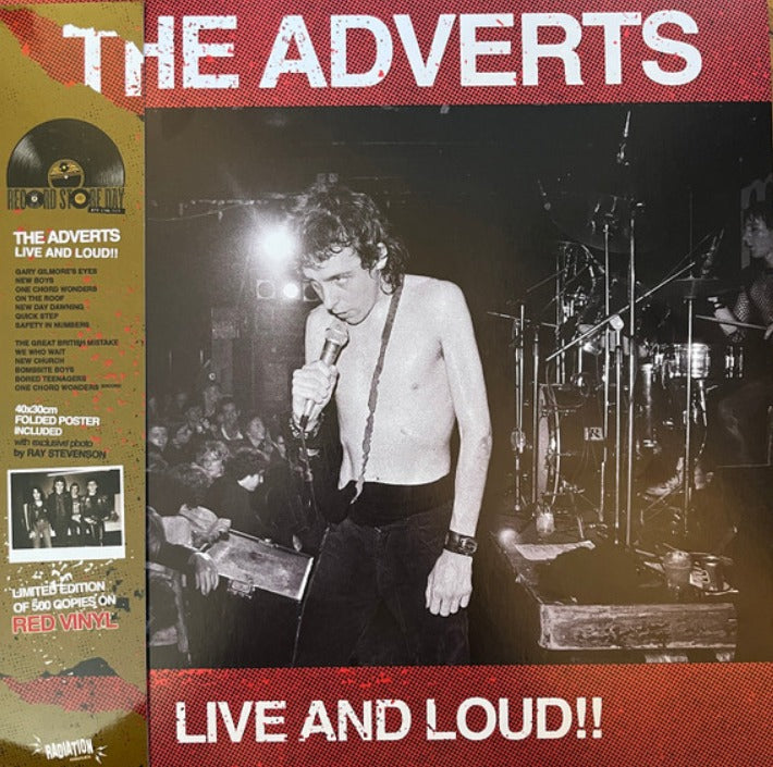 The Adverts – Live And Loud!!  Vinyl LP 2023 RSD Limited Red
