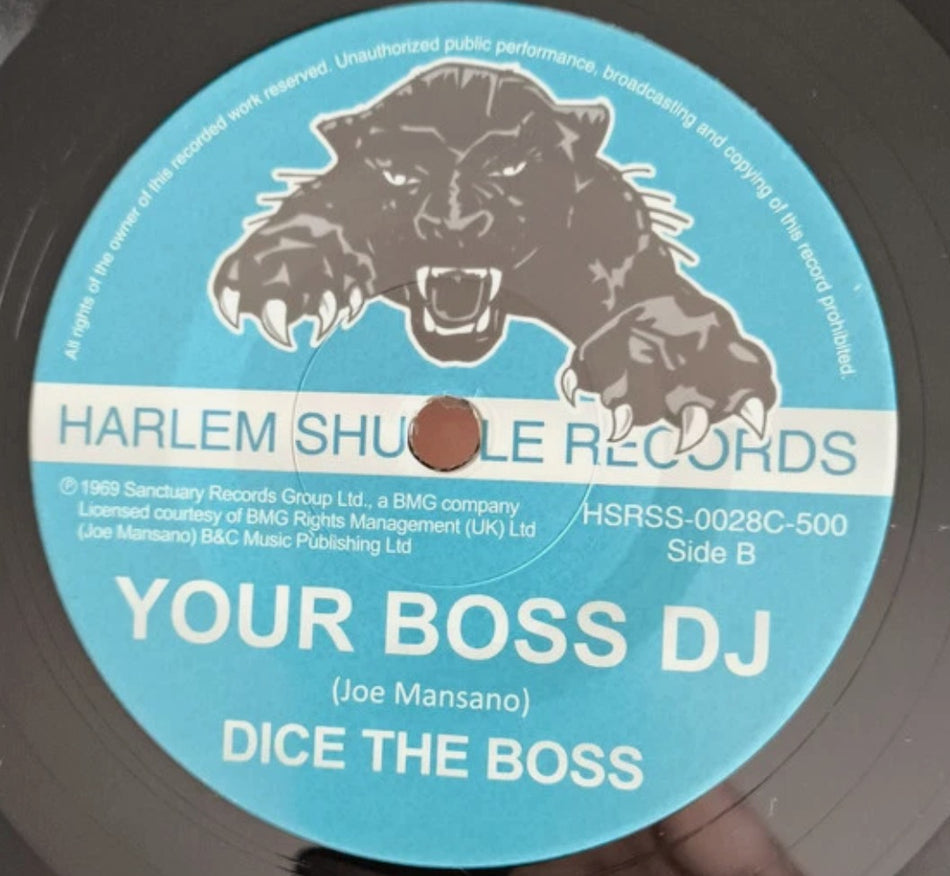 Dice the Boss aka Pama Dice Gun the Man down / Your Boss DJ 7" Vinyl