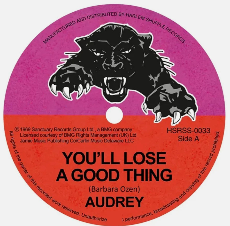 Audrey You’ll Lose A Good Thing / Love Me Tonight 7" Vinyl