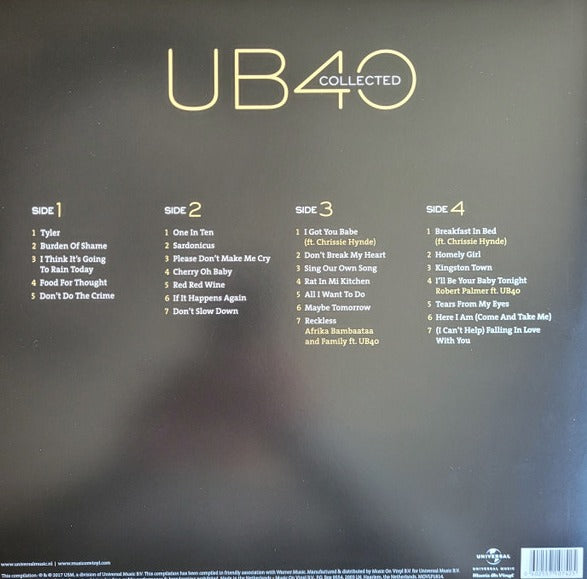 UB40 – Collected Vinyl LP Compilation